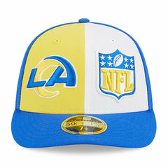 Los Angeles Rams New Era 2023 Sideline Low Profile 59FIFTY Fitted Hat Yellow/Royal