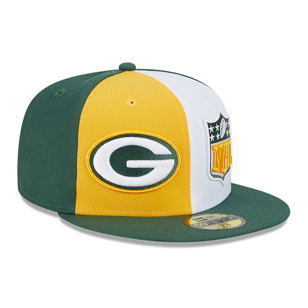 Green Bay Packers New Era 2023 Sideline 59FIFTY Fitted Hat Gold/Green