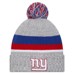 New York Giants New Era Youth Cuffed Knit Hat with Pom Heather Gray