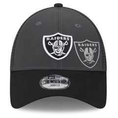 Las Vegas Raiders New Era Preschool Reflect 9FORTY Adjustable Hat Graphite/Black