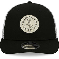 Chicago White Sox New Era Circle Trucker Low Profile 9FIFTY Snapback Hat - Black - New Era Discount