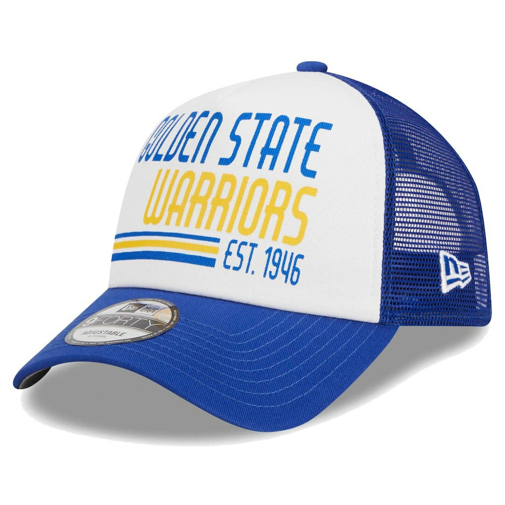 Golden State Warriors Lift Pass Foam Front Trucker 9FORTY Adjustable Hat for sale White | New Era Near Me