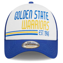 Golden State Warriors Lift Pass Foam Front Trucker 9FORTY Adjustable Hat for sale White | New Era Near Me