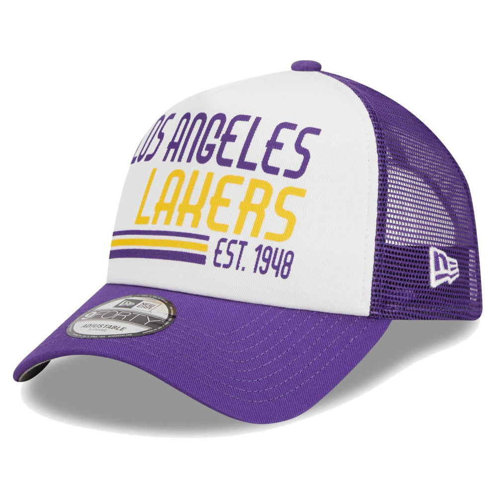 Los Angeles Lakers Lift Pass Foam Front Trucker 9FORTY Adjustable Hat White | New Era online