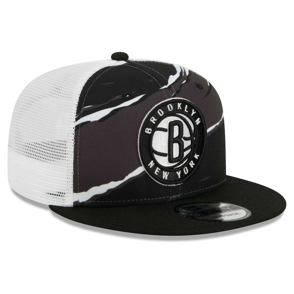 Brooklyn Nets Tear Trucker 9FIFTY Adjustable Hat Black/White | New Era discount