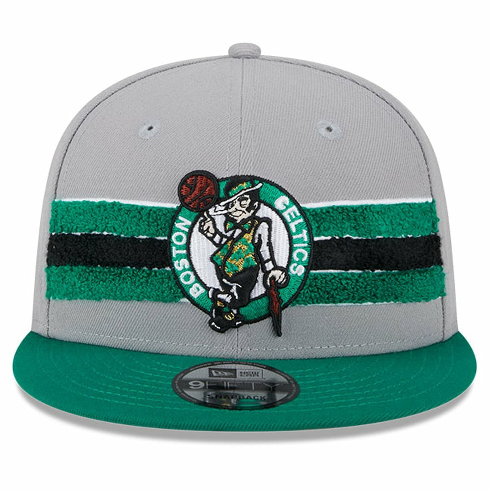 Boston Celtics Chenille Band 9FIFTY Snapback Hat Gray | New Era for sale
