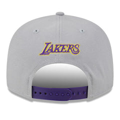 Los Angeles Lakers Chenille Band 9FIFTY Snapback Hat Gray | New Era Near Me