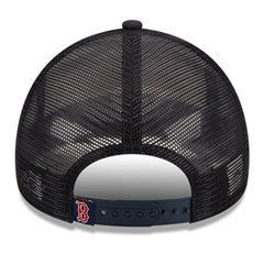 Boston Red Sox New Era Stacked A-Frame Trucker 9FORTY Adjustable Hat - White/Navy - New Era Online