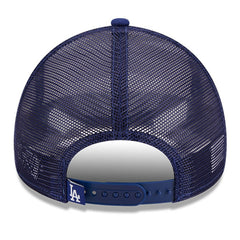 Los Angeles Dodgers New Era Stacked A-Frame Trucker 9FORTY Adjustable Hat - White/Royal - New Era Online
