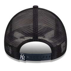 New York Yankees New Era Stacked A-Frame Trucker 9FORTY Adjustable Hat - White/Navy - New Era Lifestyle