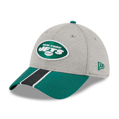 New York Jets New Era Striped 39THIRTY Flex Hat Heather Gray/Green