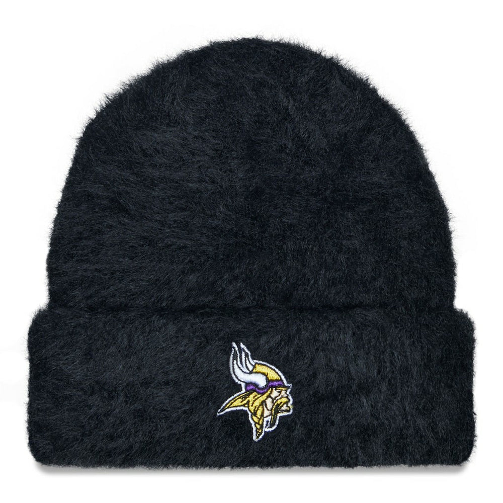 Minnesota Vikings New Era Women's Fuzzy Cuffed Knit Hat Black