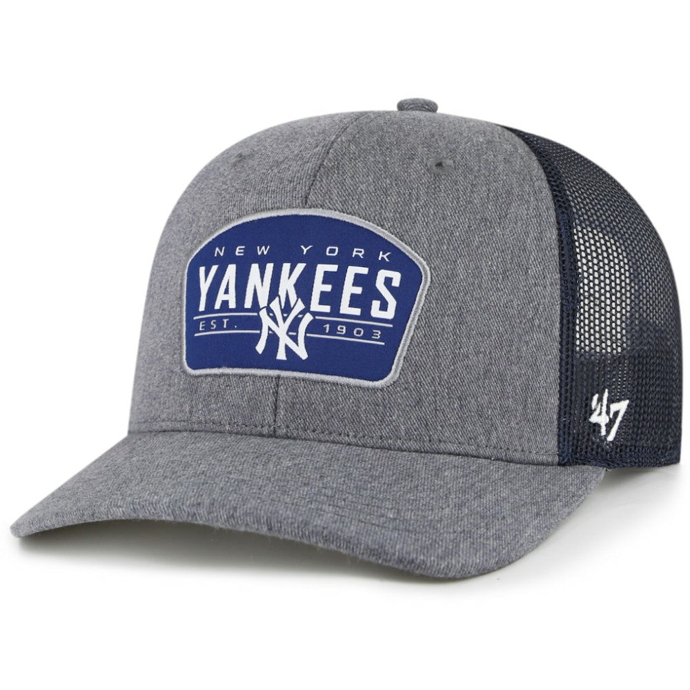 New York Yankees '47 Slate Trucker Snapback Hat - Charcoal/Navy - 47 brand Lifestyle
