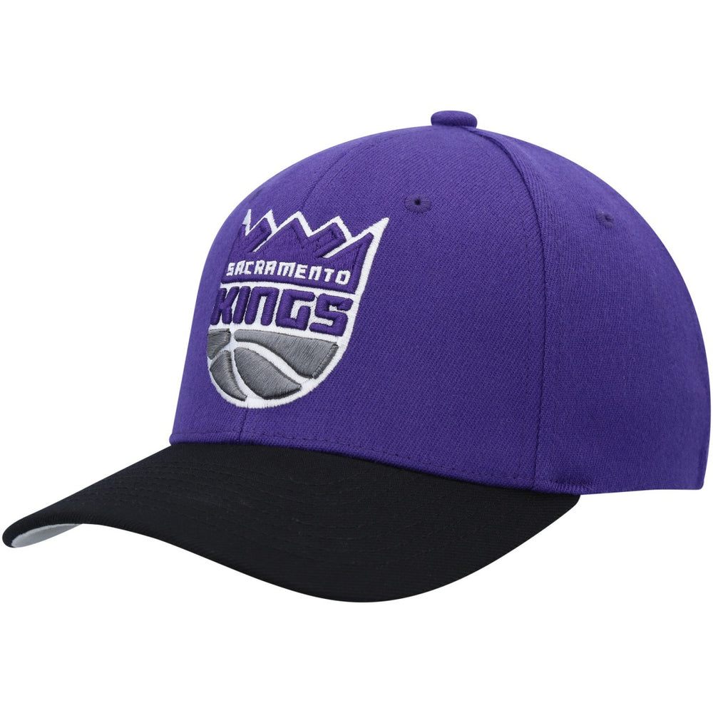 Sacramento Kings MVP Team Two-Tone 2.0 Stretch-Snapback Hat Purple/Black | Mitchell & Ness US