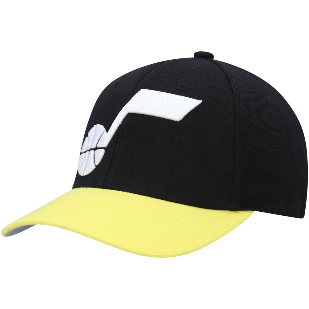 Utah Jazz MVP Team Two-Tone 2.0 Stretch-Snapback Hat Black/Gold | Mitchell & Ness discount
