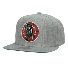 Boston Celtics Hardwood Classics 2.0 Snapback Hat Heather Gray | Mitchell & Ness discount