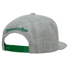 Boston Celtics Hardwood Classics 2.0 Snapback Hat Heather Gray | Mitchell & Ness discount