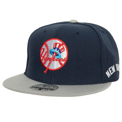 New York Yankees Mitchell & Ness Bases Loaded Fitted Hat - Navy/Gray - Mitchell & Ness Online