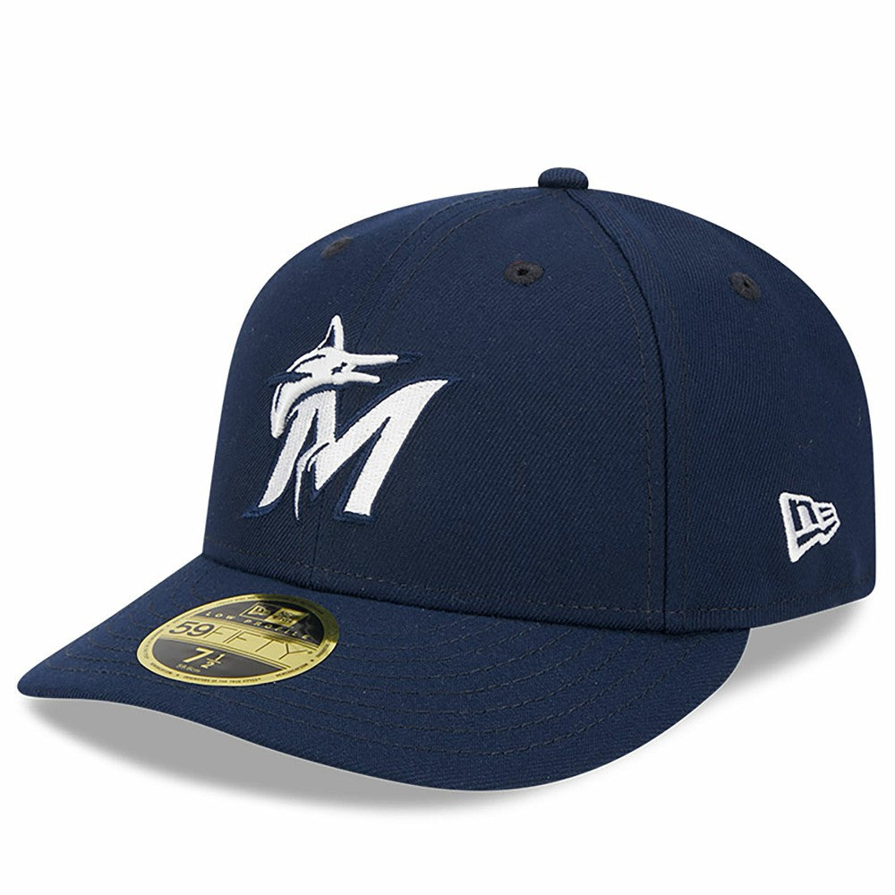 Miami Marlins New Era Oceanside Low Profile 59FIFTY Fitted Hat - Navy - New Era Online