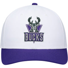 Milwaukee Bucks Hardwood Classics Core 2-Tone 2.0 Pro Snapback Hat White/Purple | Mitchell & Ness discount