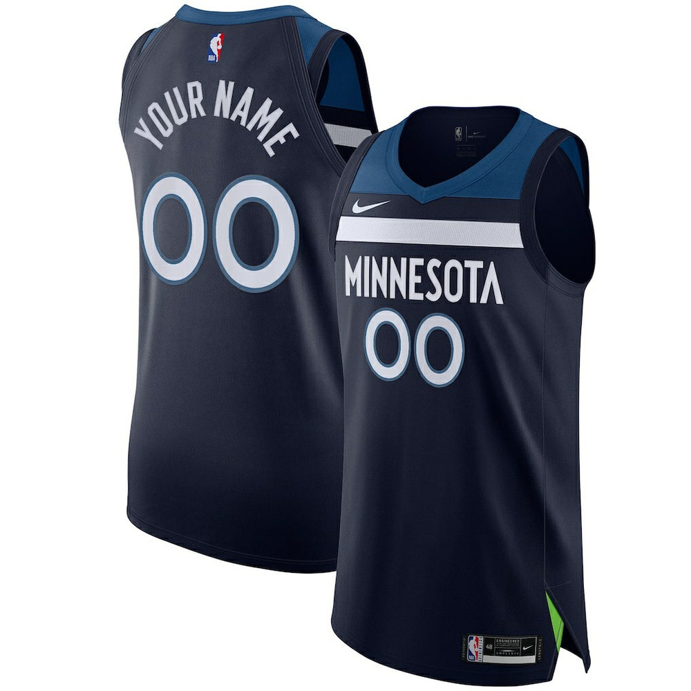 Minnesota Timberwolves Authentic Custom Jersey Navy Icon Edition | Nike outlet