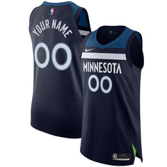 Minnesota Timberwolves Authentic Custom Jersey Navy Icon Edition | Nike outlet