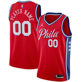 Philadelphia 76ers Jordan Brand Swingman Custom Jersey Statement Edition Red