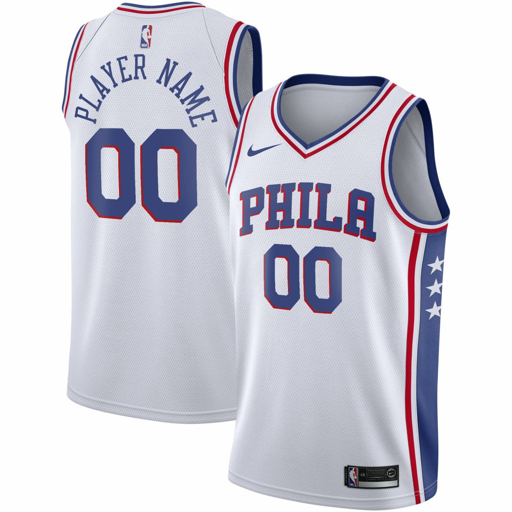 Philadelphia 76ers 2020/21 Swingman Custom Jersey Association Edition White | Nike online