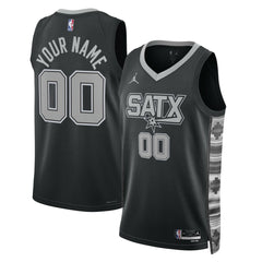 San Antonio Spurs Jordan Brand Unisex 2022/23 Swingman Custom Jersey Statement Edition Black