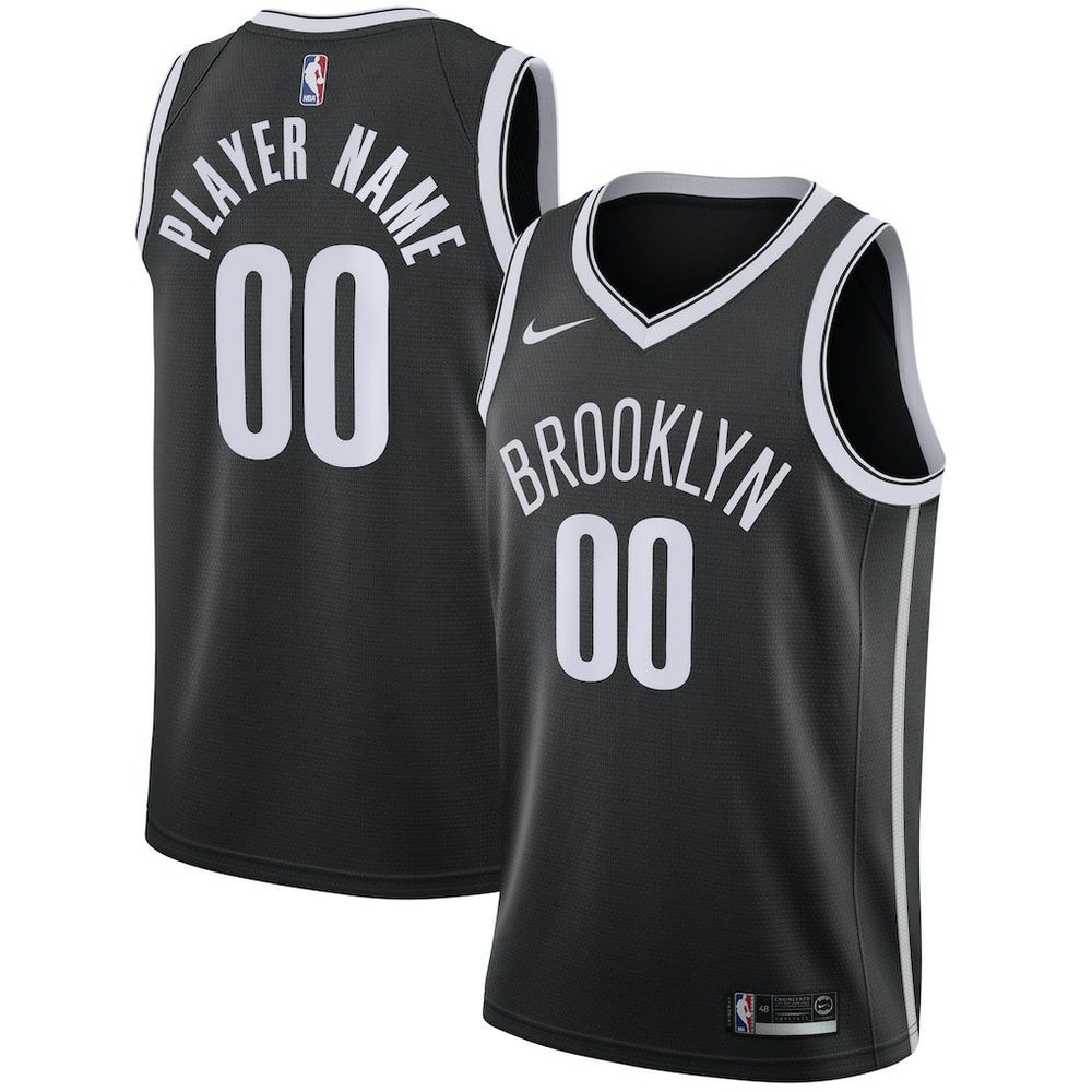 Brooklyn Nets Swingman Custom Jersey Black Icon Edition | Nike Near Me