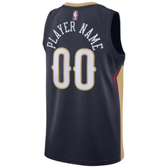 New Orleans Pelicans Swingman Custom Jersey Navy Icon Edition | Nike outlet
