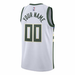 Milwaukee Bucks Swingman Custom Jersey White Association Edition | Nike for sale