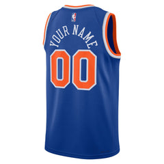 New York Knicks Unisex Swingman Custom Jersey Blue Icon Edition | Nike outlet