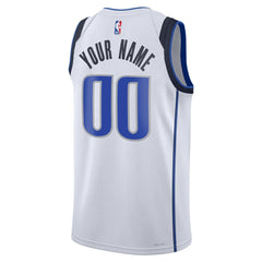 Dallas Mavericks Unisex Swingman Custom Jersey White for sale Association Edition | Nike Near Me