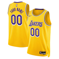 Los Angeles Lakers Unisex Swingman Custom Jersey Gold Icon Edition | Nike