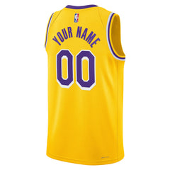 Los Angeles Lakers Unisex Swingman Custom Jersey Gold Icon Edition | Nike