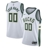 Milwaukee Bucks Unisex Swingman Custom Jersey White Association Edition | Nike outlet