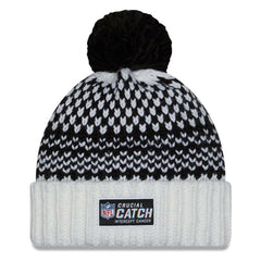 Dallas Cowboys New Era Women's 2023 NFL Crucial Catch Cuffed Pom Knit Hat Black/White