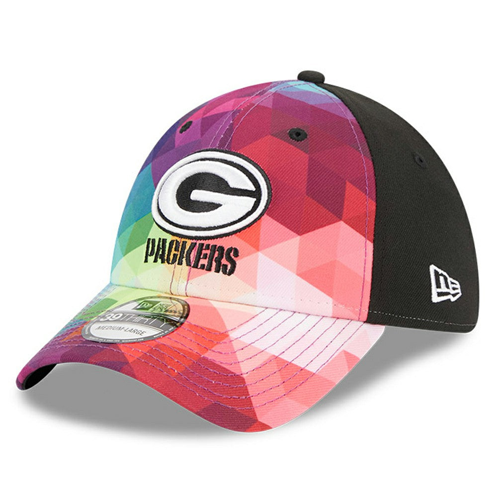 Green Bay Packers New Era 2023 NFL Crucial Catch 39THIRTY Flex Hat Pink