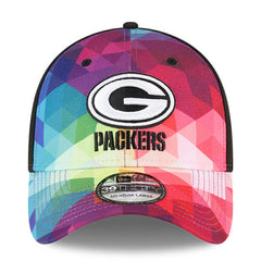 Green Bay Packers New Era 2023 NFL Crucial Catch 39THIRTY Flex Hat Pink