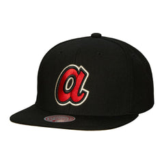 Atlanta Braves Mitchell & Ness Cooperstown Collection True Classics Snapback Hat - Black - Mitchell & Ness on Sale