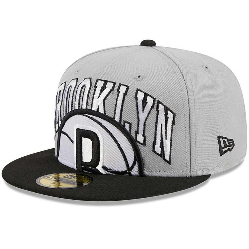 Brooklyn Nets Tip-Off Two-Tone 59FIFTY Fitted Hat Gray/Black | New Era discount