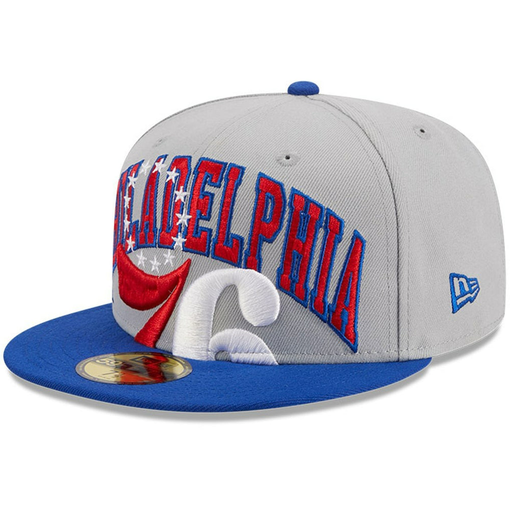 Philadelphia 76ers Tip-Off Two-Tone 59FIFTY Fitted Hat Gray/Royal | New Era US