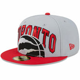 Toronto Raptors Tip-Off Two-Tone 59FIFTY Fitted Hat Gray/Red | New Era outlet