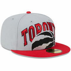 Toronto Raptors Tip-Off Two-Tone 59FIFTY Fitted Hat Gray/Red | New Era outlet