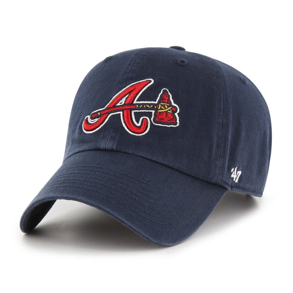 Atlanta Braves '47 Clean Up Adjustable Hat - Navy - 47 brand Discount