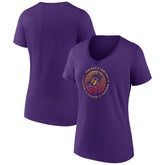 Los Angeles Lakers Women's Announcer V-Neck T-Shirt Purple