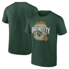 Milwaukee Bucks Announcer T-Shirt Hunter Green