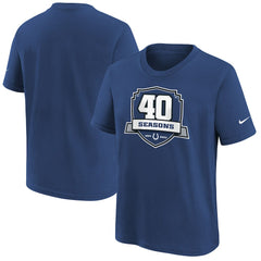 Nike Indianapolis Colts Youth 40th Anniversary T-Shirt Blue