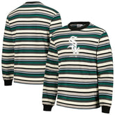 Chicago White Sox PLEASURES Ballpark Long Sleeve T-Shirt - Cream/Green - MLB Discount